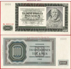 BOHEMIA & MORAVIA 1000 CORONAS EDICIÓN 24 10 1942 P 15s UNC - Imagen 1 de 3