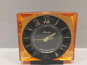 Soviet Union Vintage table clock Lightning zipper . Works. USSR Original . ## 2S - Picture 1 of 18