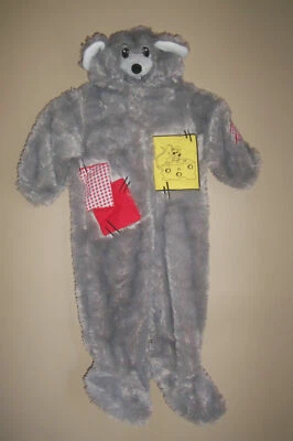 NEW 2 PC UNBRANDED FURRY GRAY MOUSE RAT CHEESE PLUSH HALLOWEEN COSTUME 18 24 M - Image 1 of 4