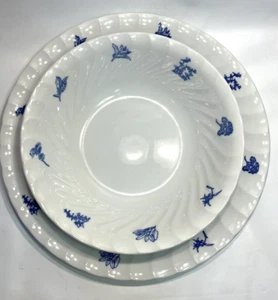 2 Classic Herb by Fina China of Japan - 12.5" Round Chop Plate & 9" Serving Bowl - Picture 1 of 11