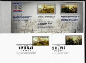 THE CIVIL WAR 1865 KEEPSAKE US #4980-81 FOREVER STAMP SHEET +2 DCP 1ST DAY COVER - Picture 1 of 6