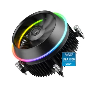 Chłodnica procesora 90mm wentylator ARGB i PWM aluminiowe płetwy 95W TDP Air do Intel LGA 1851/1700 - Zdjęcie 1 z 9