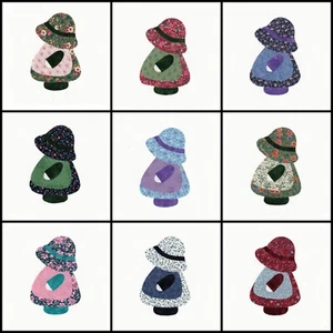 9 apliques de algodón floral SUNBONNET SUE - BLOQUES de edredón de 8"x8", ver descripción - Imagen 1 de 11