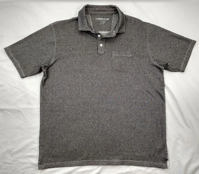 Cypress Club Mens Short Sleeve Polo Golf Shirt Gray (Black and White Stripes) XL - Image 1 of 4