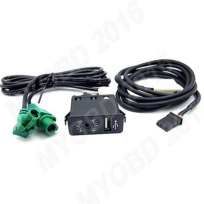 Cavo interruttore porta USB AUX per BMW Serie 1 3 X1 E81 E87 E88 E82 E90 E91 E92 3,5m - Immagine 1 di 4