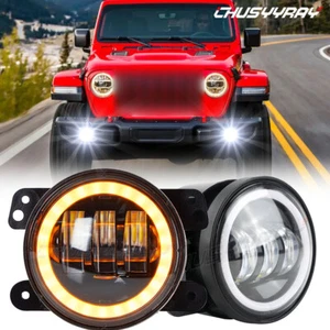 NEW 4" Inch Fog Lights Front Bumper Driving Lamps FOR Jeep Wrangler JK JL JT - Picture 1 of 16