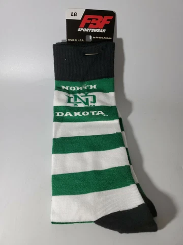 North Dakota College Crew Cut Socks Size Large 10-13 NEW Cover