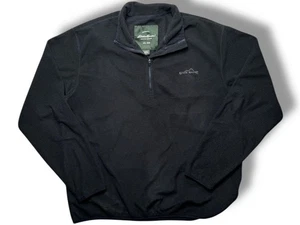 Eddie Bauer Fleece Pullover L Black | Quarter Zip Outdoor Jumper VGC Autumn - Picture 1 of 7