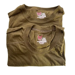 Two DRIFIRE Men's XL Brown Flame Resistant T-Shirt Crew Neck - Picture 1 of 6