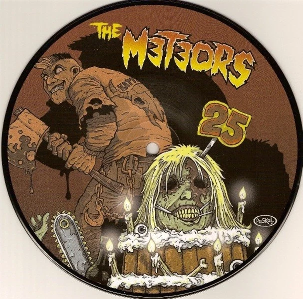 THE METEORS When Darkness Falls/The Crazed 25th Anniversary picture disc vinyl - Image 1 of 1