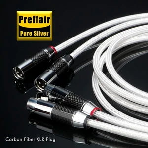 Pure Sliver XLR Wore Carbon Fiber Plug for Microphone/Sound Card/Power Amplifier - Picture 1 of 31