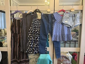 Girls Small Summer Bundle Age 10 Years Jumpsuit, Dresses, Shorts T-Shirt, Jeans - Picture 1 of 7