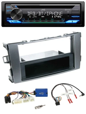 JVC Bluetooth Lenkrad USB DAB CD Autoradio für Toyota Auris 2011-2012 anthrazit- - Bild 1 von 4