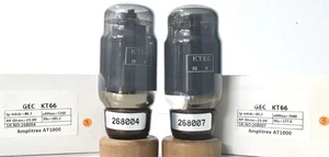 KT66 GEC NOS Brown Base Made in England Amplitrex Tested 1 Matched Pair#268004-7 - Picture 1 of 7