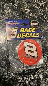 RARE PACK OF 3 DALE EARNHARDT JR #8 2001 WINCRAFT 3 INCH ROUND DECAL STICKERS
