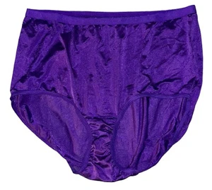 Comfort Choice Purple Shiny Silky Nylon Granny Panties Womens 10 NOS - Picture 1 of 4