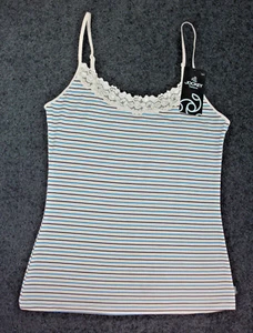 JOCKEY: Size: 12. Slinky NUDE Paris/Fine Blue Stripe, Stretch Cami Singlet - Picture 1 of 6