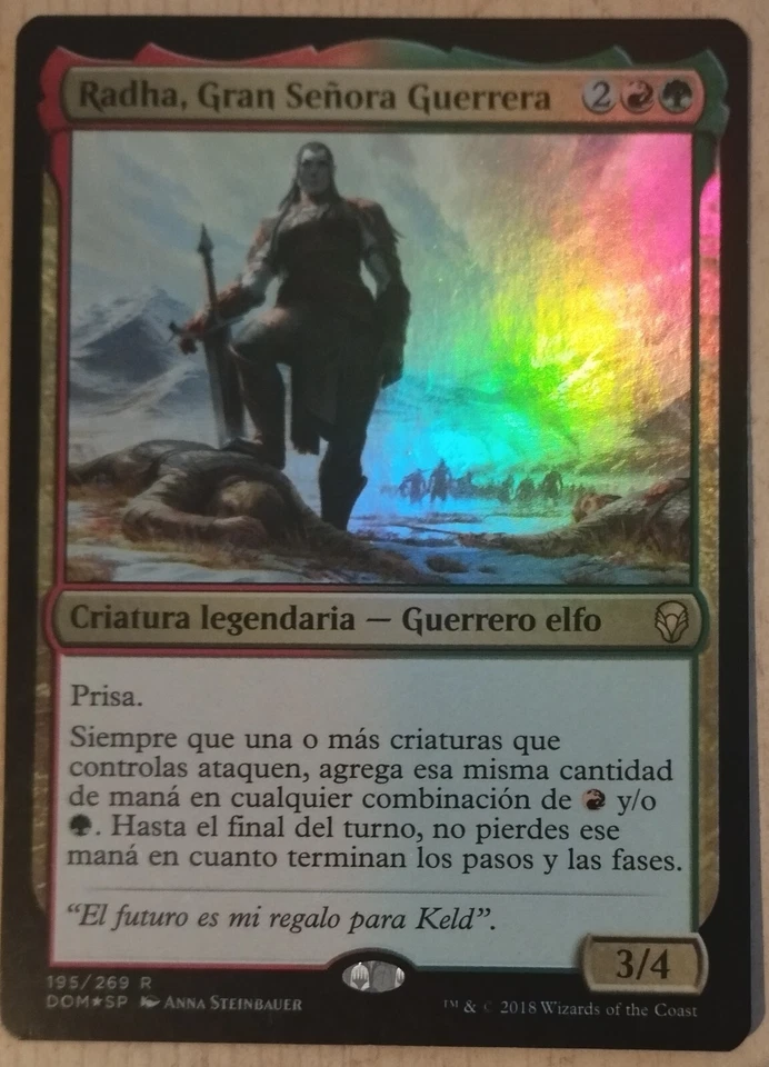 MTG FOIL RADHA, GRAN SEÑORA GUERRERA / GRAND WARLORD RADHA - DOM - SPANISH NM - Imagen 1 de 1