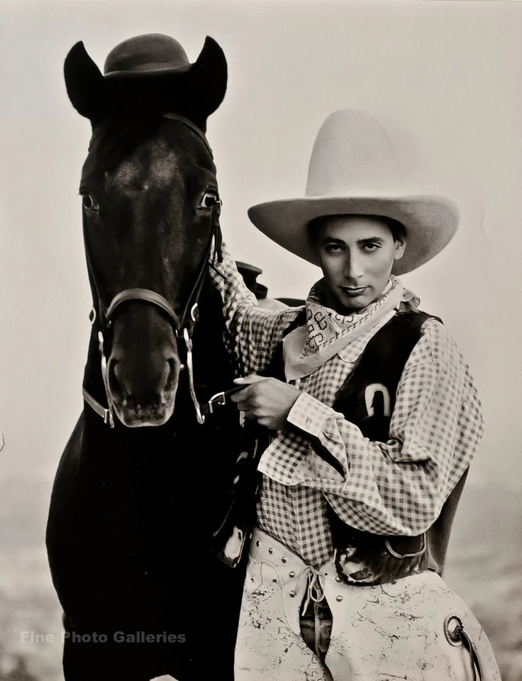 1987/96 Vintage HERB RITTS Sombrero de Caballo PEE-WEE HERMAN Actor Grabado Foto Grande Foto 1 de 1