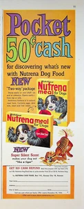 1960 Nutrena Meal for Dogs Vintage Print Ad 50¢ Cash Refund Coupon Kansas City - Picture 1 of 1