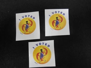 I VOTED! - Three (3) Louisiana 2024 Voting Stickers w Crawfish by William Joyce - Picture 1 of 4