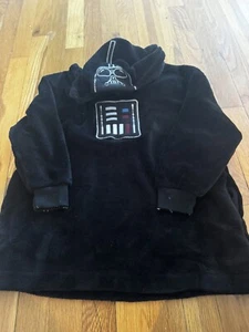 Gap Boys Star Wars Black Fleece Sleep Hoodie Size 6 Darth Vader Cozy Pullover - Picture 1 of 8