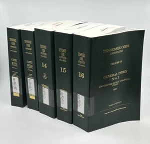 Tennessee Code Annotated Court Rules & General Index A-Z Full Set 5 Volumes 2020 - Foto 1 di 8