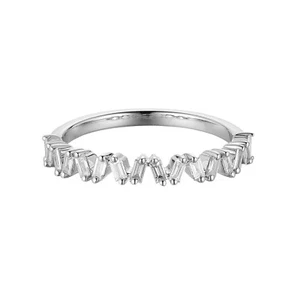14K White Gold Lab Grown Diamond Wedding Band MZ7303 - Picture 1 of 7