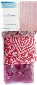 14 Piece Shower Curtain Set Includes Anti-Slip PVC Mat and 12 Plastic Hooks NEW - Picture 1 of 5