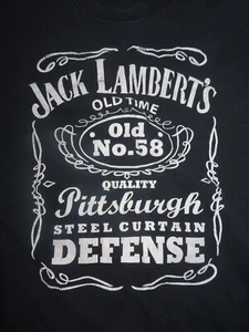 Vintage JACK LAMBERT No 58 PITTSBURGH STEELERS Steel Curtain DEFENSE (LG) Shirt - Picture 1 of 5