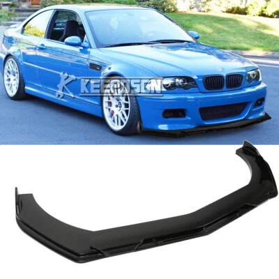 Kit de cuerpo de alerón divisor de labios para parachoques delantero brillante para serie 3 E46 M3 E90 E91 E93 Foto 1 de 4
