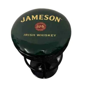 JAMESON IRISH WHISKEY BLACK BAR STOOL ERGONOMIC ADJUSTABLE COMFORTABLE - Picture 1 of 4