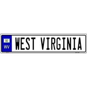 Letrero de matrícula West Virginia Metal Europeo 20,5" x 4,5" para auto camión hogar - Imagen 1 de 1