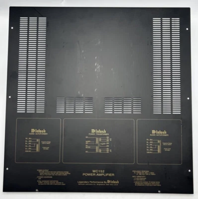McIntosh MC152 Power Amplifier Cover – Replacement Part (TOP COVER) Only - Image 1 of 2
