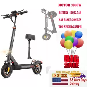 800W Electric Scooter Adults Long Range 28 MPH Max Speed Commuter Kick Scooter - Picture 1 of 13