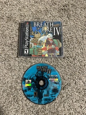 Breath of Fire IV - PS1 (PlayStation 1, 2000) Complete - Black Label - CIB - Image 1 of 4