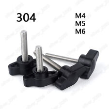 304 Stainless Steel Plastic T-Shaped Head Thumbscrews T-Handle Bolts M4 M5 M6
