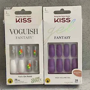 Kiss Gel Fantasy und Voguish Fantasy Künstliche Nägel - 2 Sets - Bild 1 von 3