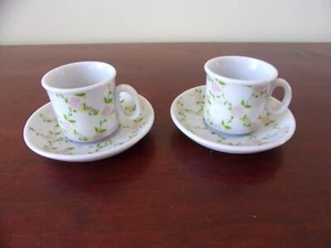 Porcelana Vera Cruz Set Of Two Demitasse Cup & Saucers - Picture 1 of 7