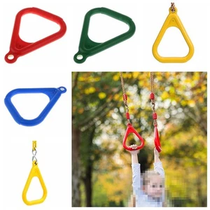 Juego de anillos triangulares para gimnasio accesorios interior exterior niños barra trapecio columpio plástico - Imagen 1 de 18