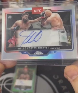 2025 Topps Chrome UFC Waldo Cortes Acosta RC True Refractor Auto /199 #CRA-WA SP - Picture 1 of 3