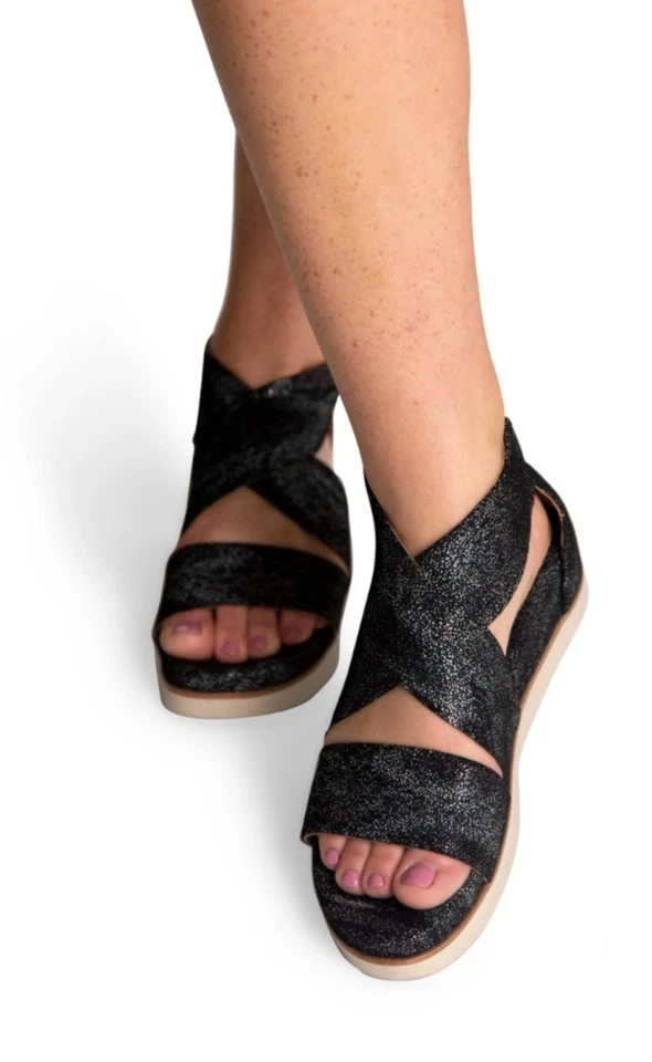 Sandalias informales cómodos Bussola para mujer Phebe Butterfly Nero 38 EU/7.5 US Foto 1 de 4