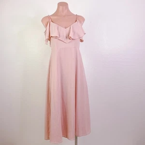 Show Me Your Mumu Camilla Ruffle Dress Blush Fairy Whimsical Feminine Pink S NWT - Picture 1 of 12