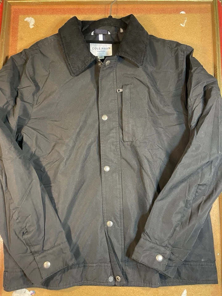 Chaqueta de algodón Cole Haan tareas de campo granero cuello de pana para hombre mediana Foto 1 de 4