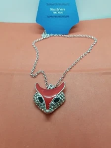 Simply Vera Wang Fuchs Halskette Emaille und Kristall Pave - Bild 1 von 7