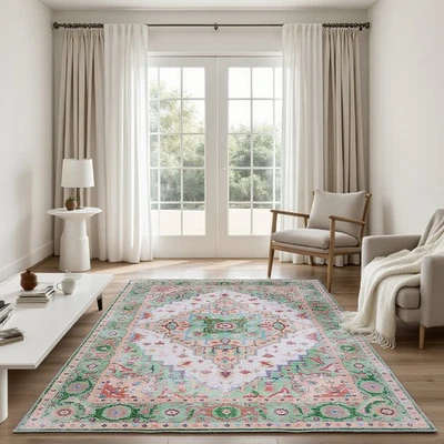 8 x 10 ft Area Rug Washable Rugs Area Rugs for Living Room,Bedroom,Large Carpets - Image 1 of 4