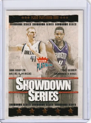 Serie Fleer Platinum Showdown 2003-04 Dirk Nowitzki Chris Webber #8SS HOF Foto 1 de 2