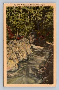 Vintage No. 1730 Mountain Stream Washington Scenic Postcard by C.P. Johnston - Picture 1 of 2