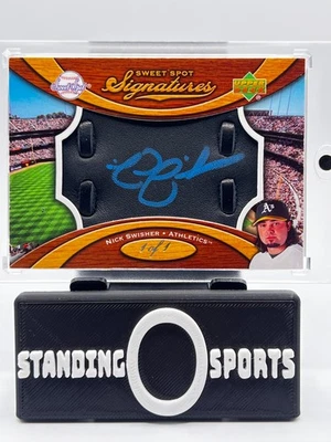 2007 Upper Deck Nick Swisher Sweet Spot Sigs On-Glove Auto Player-Used 1/1 - Image 1 of 4