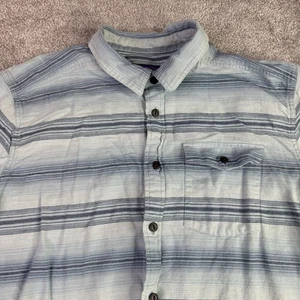 Patsgonia Hemd Herren Large weiß gestreift Langarm Knopfleiste Wandern Outdoor - Bild 1 von 8